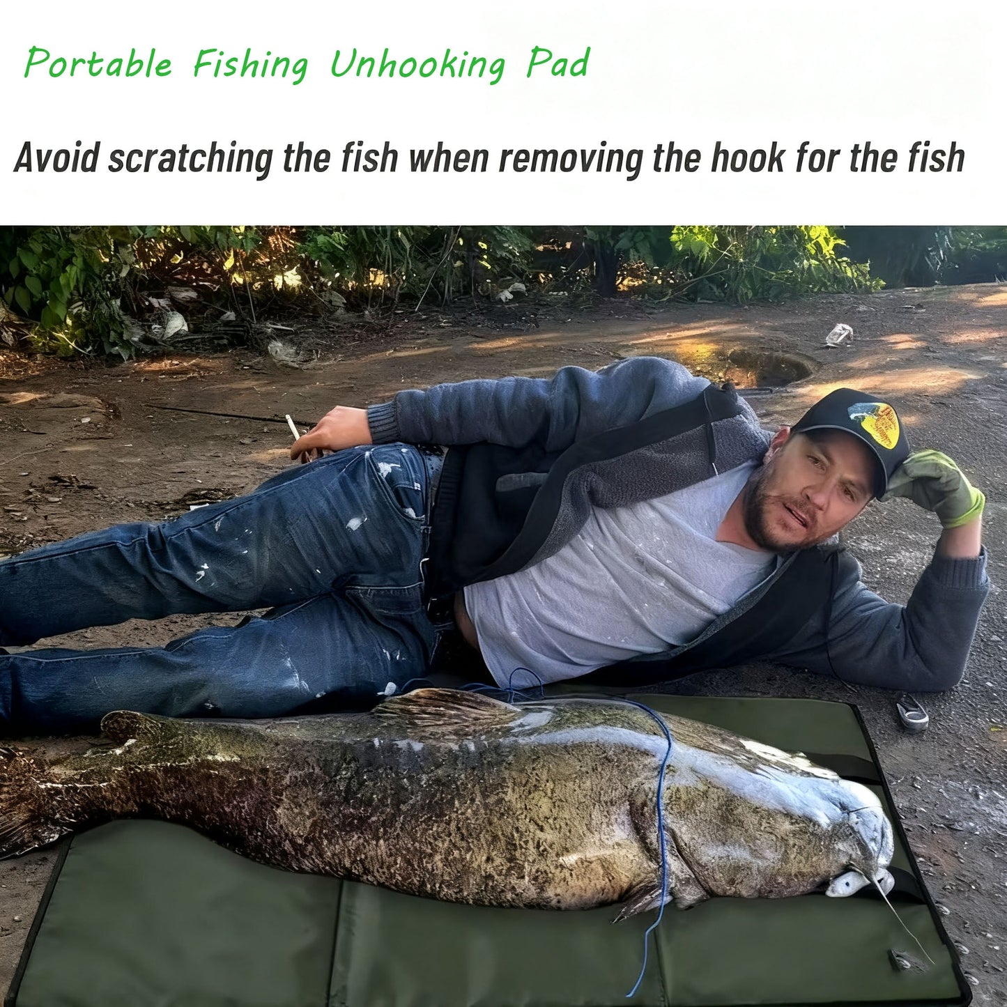 Foldable fishing unhooking guard