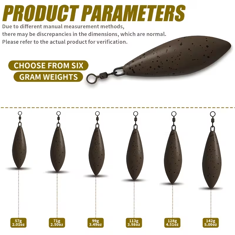 Tournament Casting Carp Lead – Long Distance Bomb Sinker 3 per pack