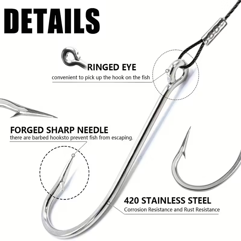 High-Quality Steel Fishing Hook Rigs
