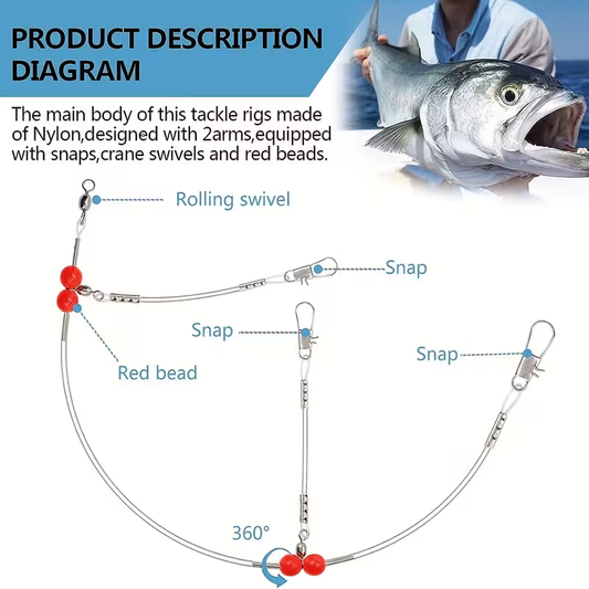 2 - Arm Fishing Rigs: Double Your Fishing Success