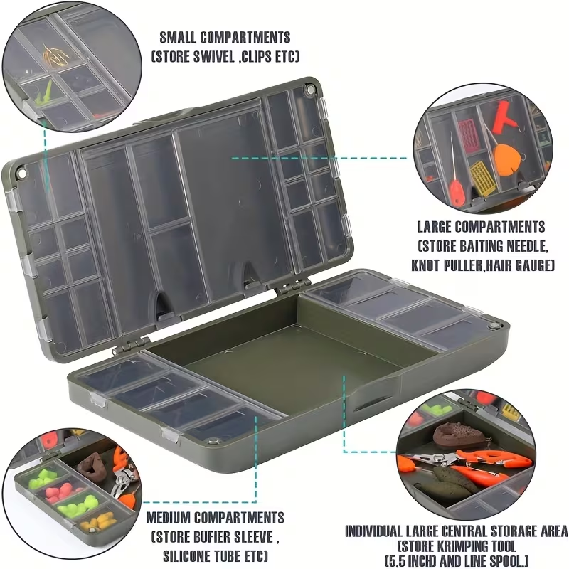 Carp Fishing Accessory Storage Box – Tackle Organizer Case