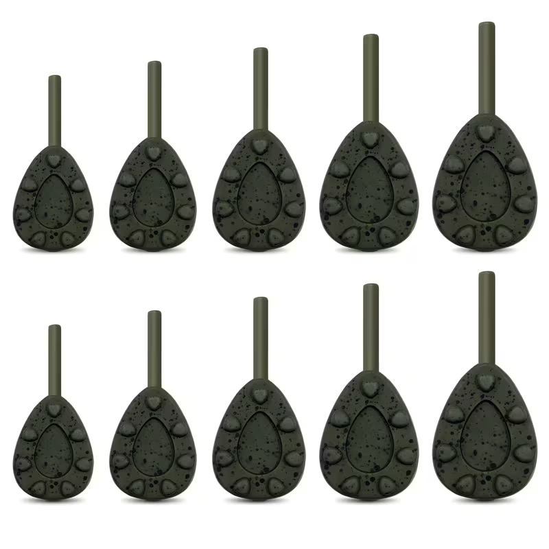 Inline Gripper Carp Fishing Leads – Camo Coated Sinkers