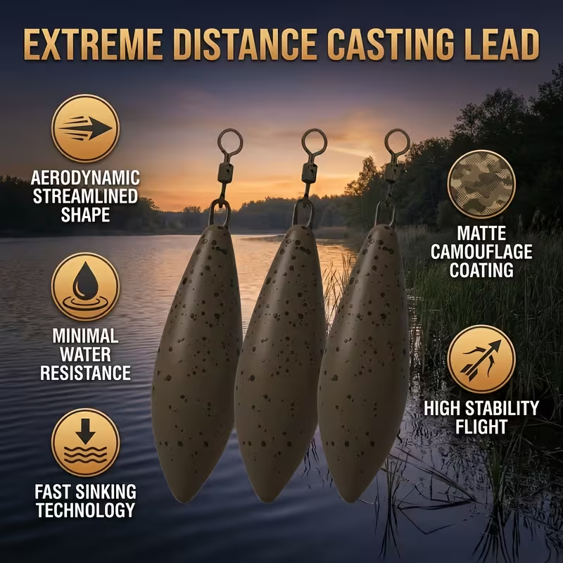 Tournament Casting Carp Lead – Long Distance Bomb Sinker 3 per pack