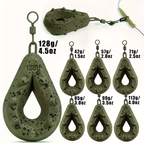 Fishing Lead Weights - Teardrop Shape with Coated Surface, Hollow Carp Weights for Slow Release Bait, Fits Any Clip, Valentine'S Day Fishing Accessories, Mixed Colors, Durable & Lightweight Design for Freshwater & Saltwater Fishing, Fishing Weights