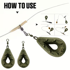 Fishing Lead Weights - Teardrop Shape with Coated Surface, Hollow Carp Weights for Slow Release Bait, Fits Any Clip, Valentine'S Day Fishing Accessories, Mixed Colors, Durable & Lightweight Design for Freshwater & Saltwater Fishing, Fishing Weights