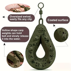 Fishing Lead Weights - Teardrop Shape with Coated Surface, Hollow Carp Weights for Slow Release Bait, Fits Any Clip, Valentine'S Day Fishing Accessories, Mixed Colors, Durable & Lightweight Design for Freshwater & Saltwater Fishing, Fishing Weights