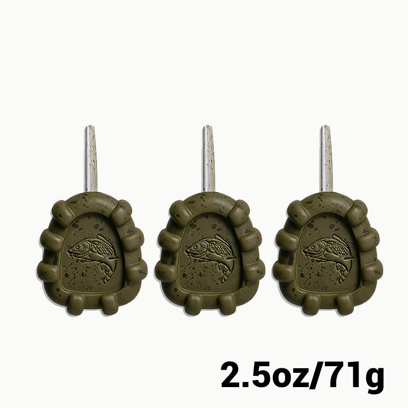 Inline Gripper Carp Fishing Leads – Anti-Roll Sinkers (3 Pack)