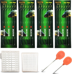 24PCS-Carp-Fishing-Hair-Rigs,Carp Fishing Gear with Wide Gape Hook,Zig Rigs Carp Fishing Kit with Carp Accessories
