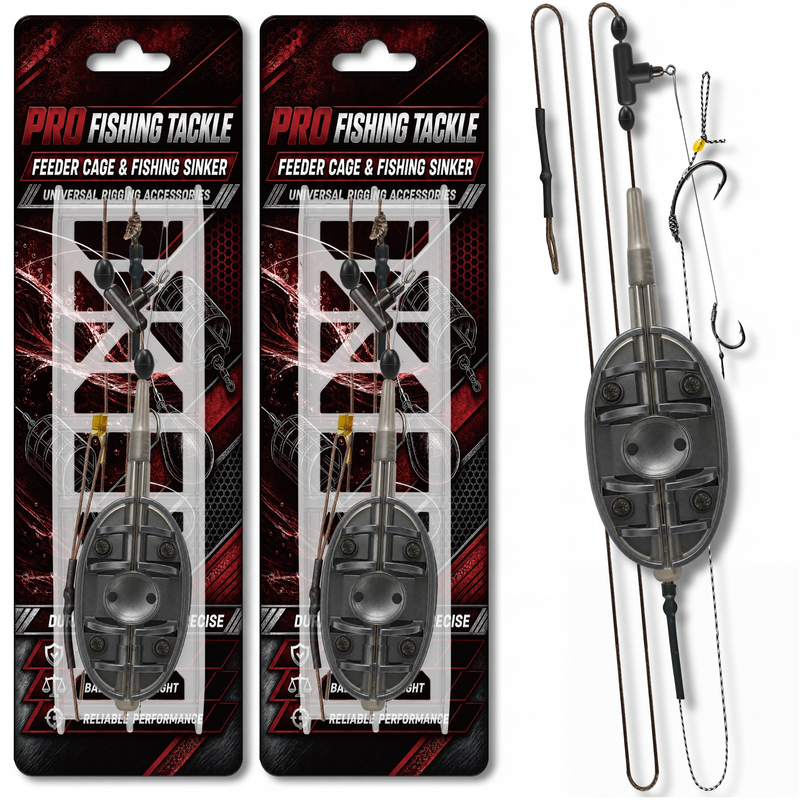 Carp Feeder Rig - Short F Straight Double Hook