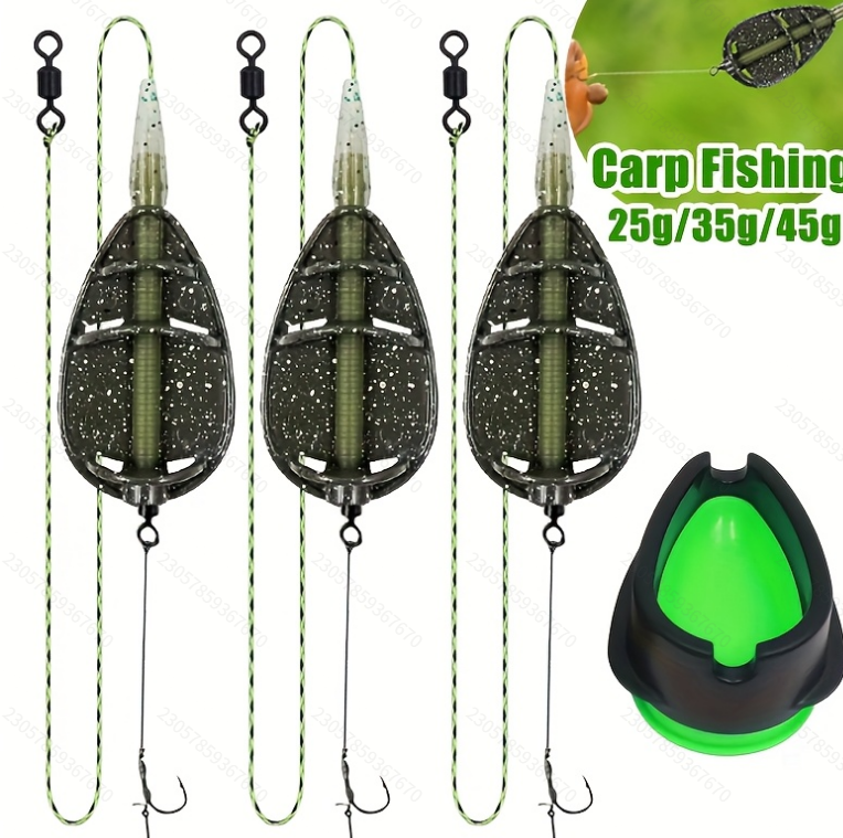 Carp Feeder Rig - M Type Zinc Alloy Single Hook