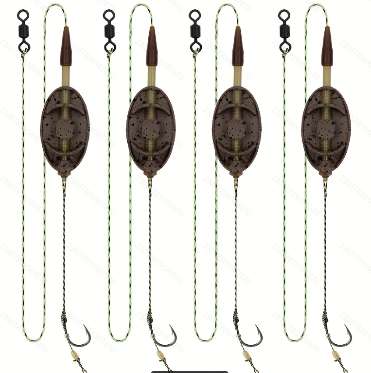 Carp Feeder Rig - B Type Zinc Alloy Single Hook
