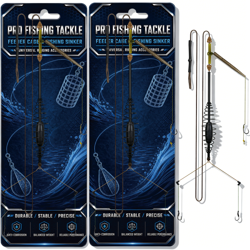 Carp Feeder Rig - Long Spring Feeder Cage Triple Hook