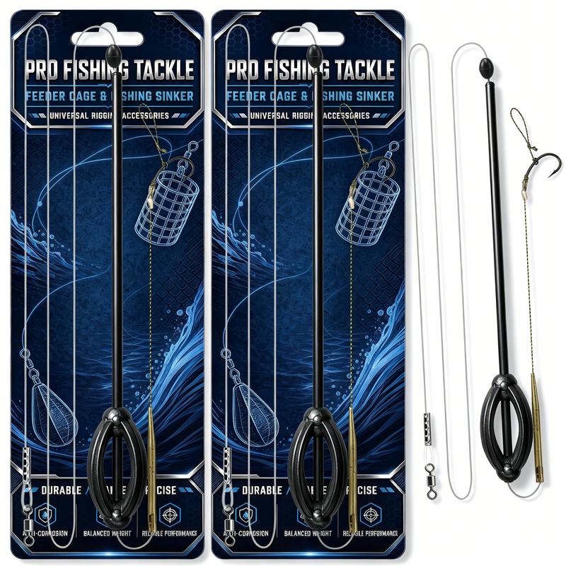 Carp Feeder Rig - New Long Bar Feeder Sleeve Blowback Single Hook